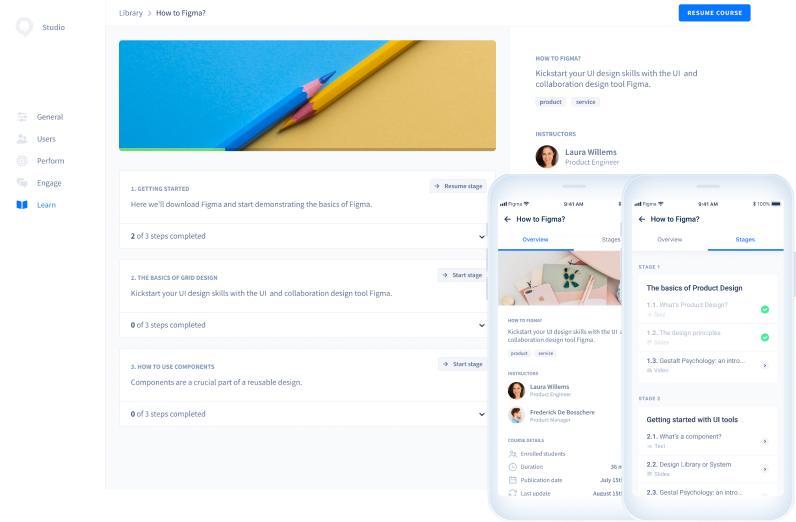 Redesigning a learning management system for Intuo